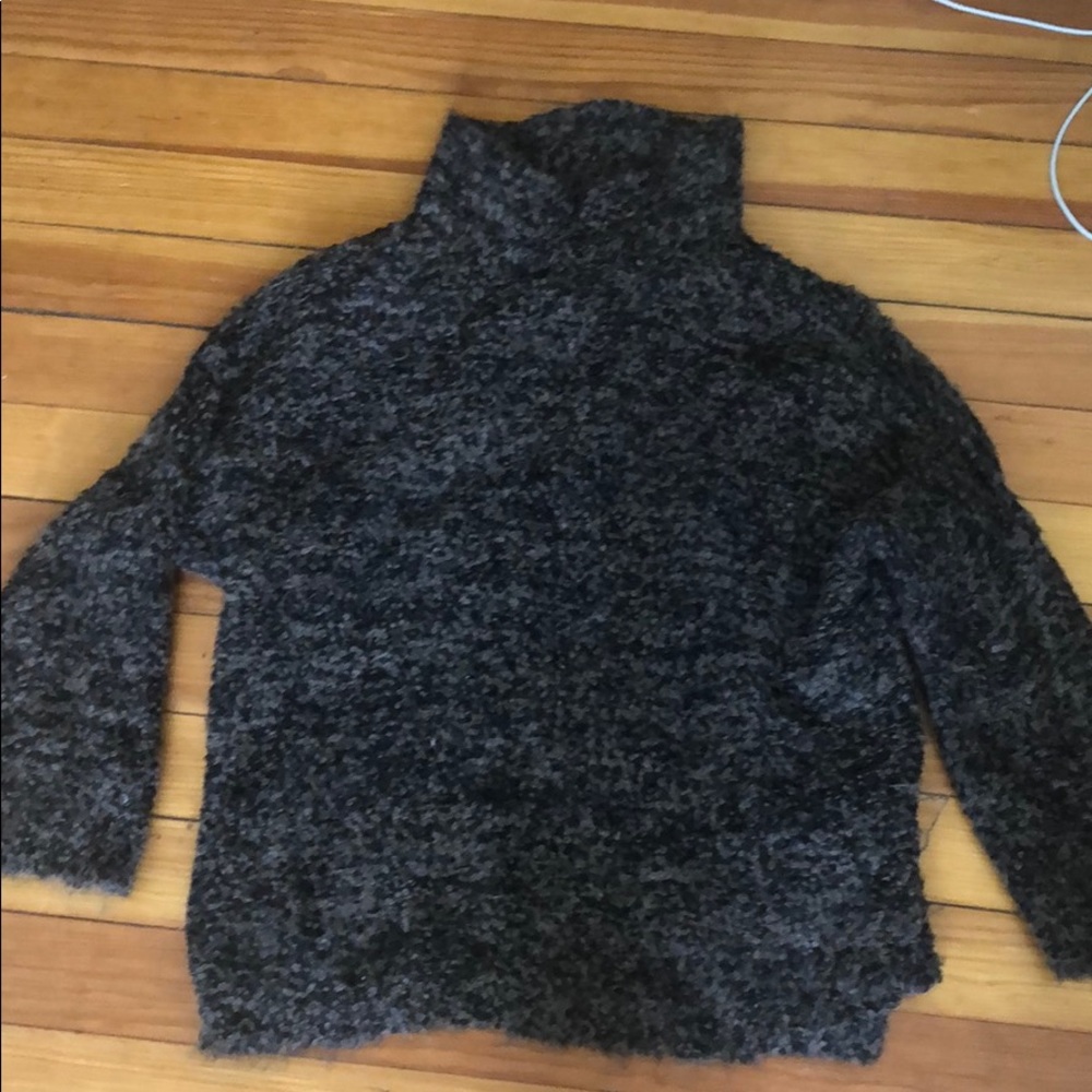 Fuzzy brown and black oversized sweater